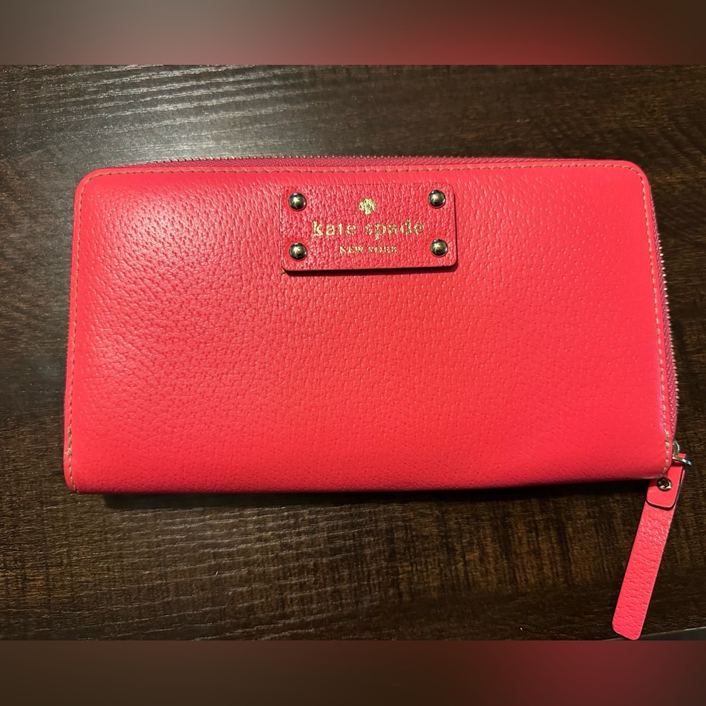 Kate Spade Coral Zip-Around Wallet